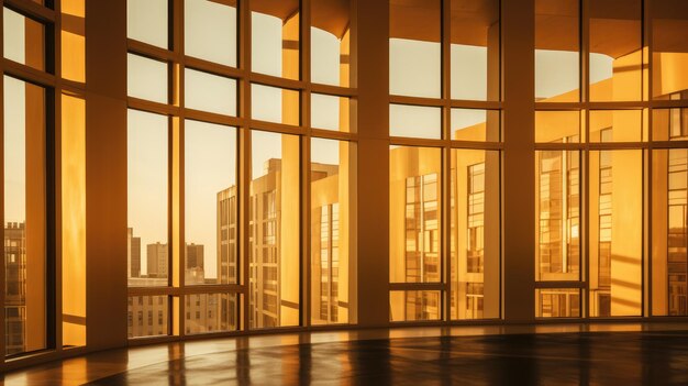 A photo of a modern building with octagonal windows urban city backdrop