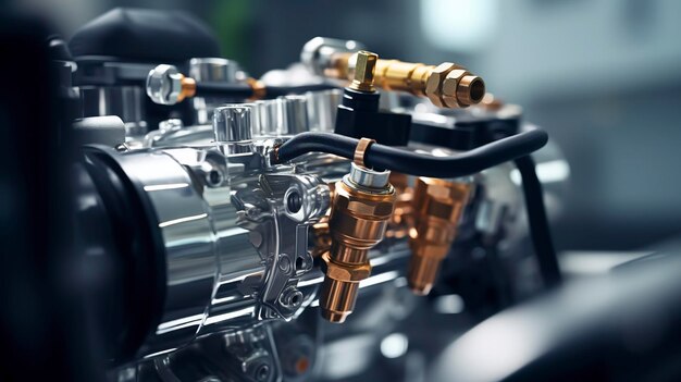 Photo a photo of a modern car fuel injection system