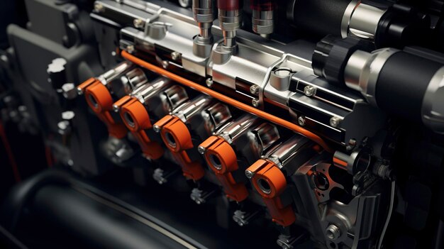 Photo a photo of a modern car fuel injection system