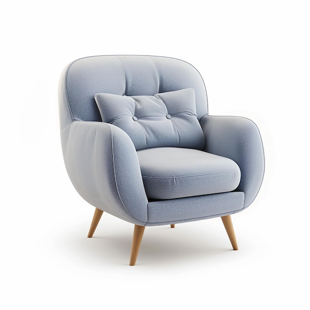 Photo of modern comfortable armchair isolated on a white background