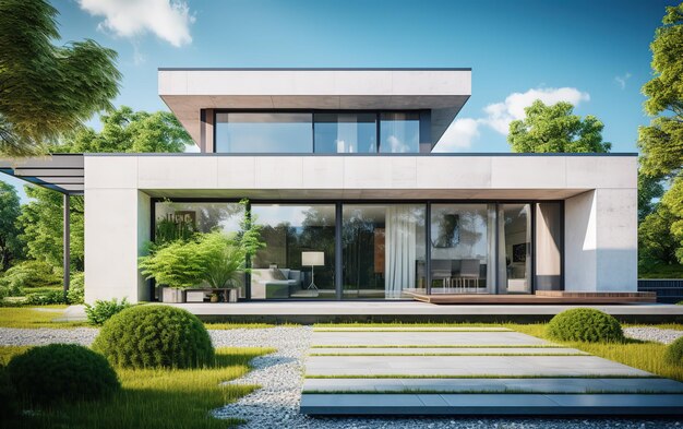 a photo of a modern concrete home that has the windows open in the style of uhd image japanese min