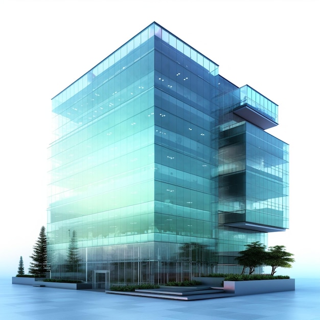 Photo modern corporate architecture can be seen in the cityscape office buildings