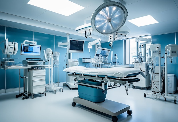 Photo photo of modern equipment in operating room of the hospital