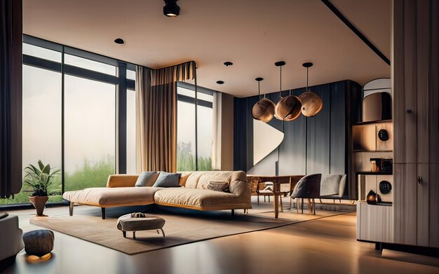 Photo a modern living room style