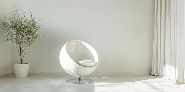 Photo photo of modern luxury room interior with ball chair