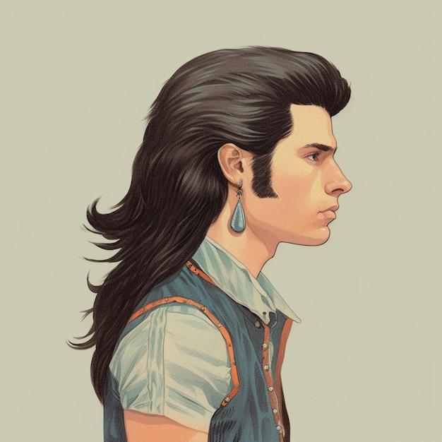 Photo photo of the modern mullet