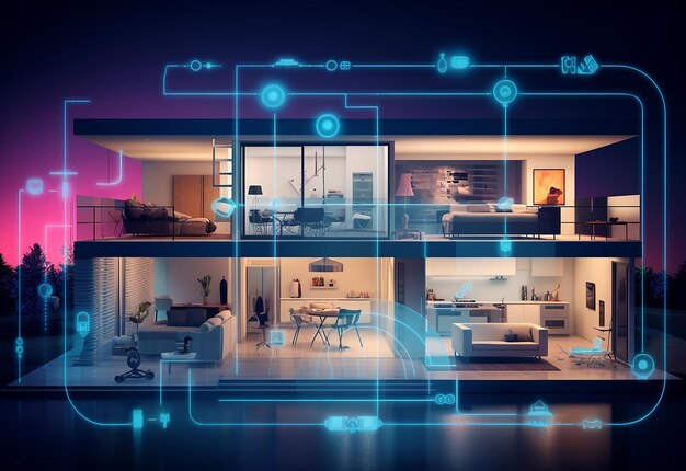 Photo of modern smart home systems with modern technology