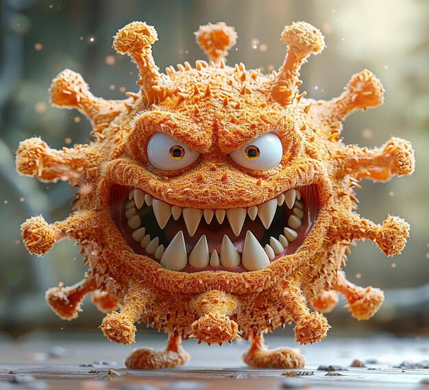 a photo of monster shape cartoonish character