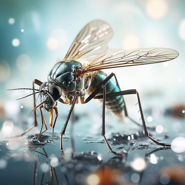 Photo mosquito 3d illustration