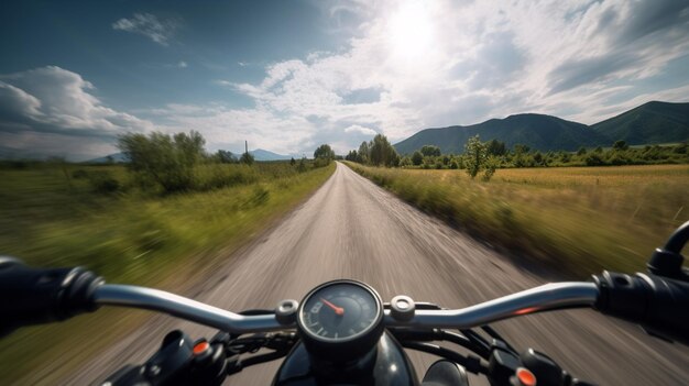 Фото мотоцикла на дороге