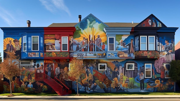 A photo of a mural reflecting the spirit of a neighbor