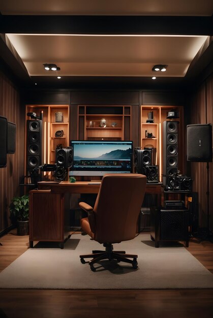 photo music studio for mixing or podcast