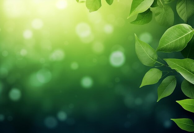 Photo of nature green leaves leaf background design frame design