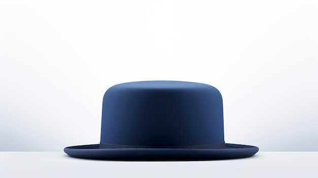 Foto foto di navy blue bowler hat isolato su sfondo bianco