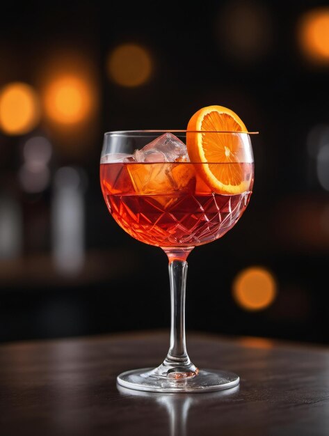 Photo Of Negroni Cocktail With Orange Twist