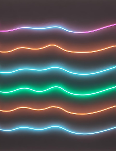 Photo of neon lights creating a vibrant and colorful display against a dark background