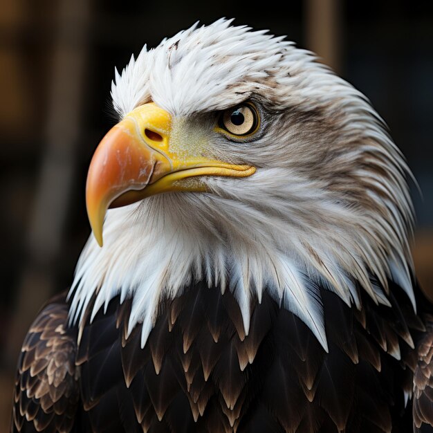 Photo photo of a noble and powerful bald eagle generative ai