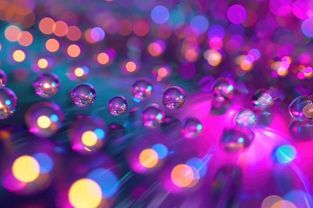 A photo of numerous bubbles gathered on a table An abstract interpretation of quantum dots at the nanoscale AI Generated