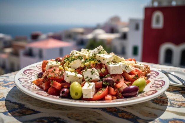 写真 トマトのギリシャサラダの写真