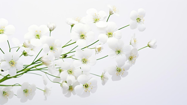 사진 색 배경 에 고립 된 아름다운 지프소필라 꽃 의 사진