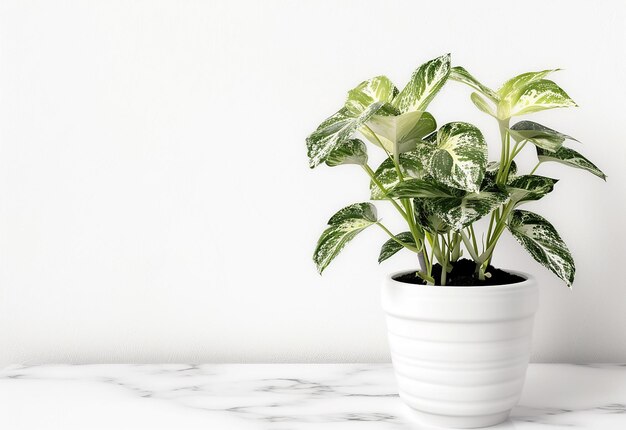 写真 孤立した白い背景の室内植物の写真