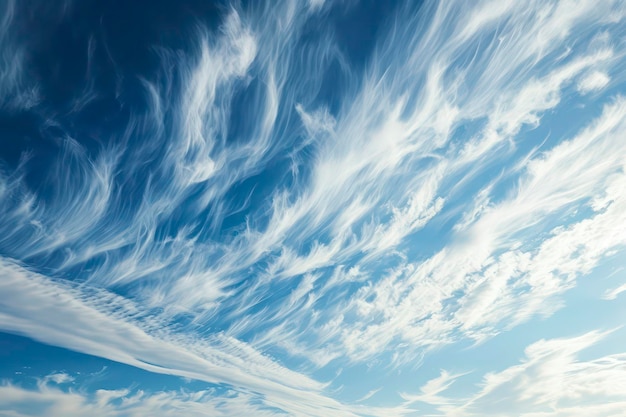写真 白いい雲と青い空の雲景色の写真