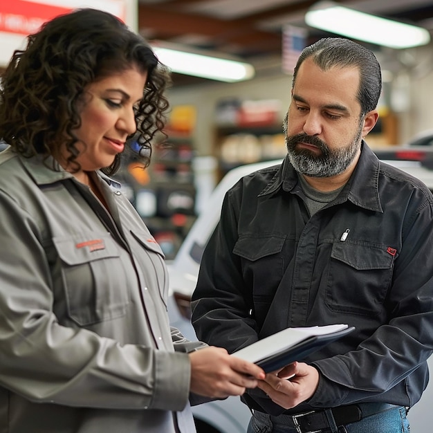 Premium Photo Photo of Oil Change Technician Replacing Oil Filter for