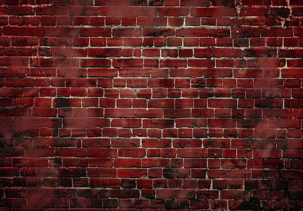 Photo photo of a old brick wall with a red brick brick texture background design
