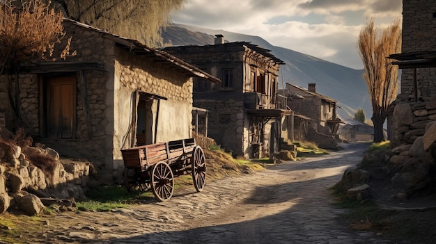 Photo photo old houses in armenian village