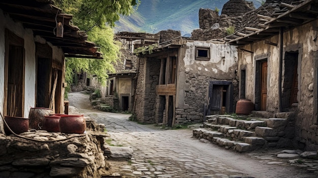 Photo photo old houses in armenian village