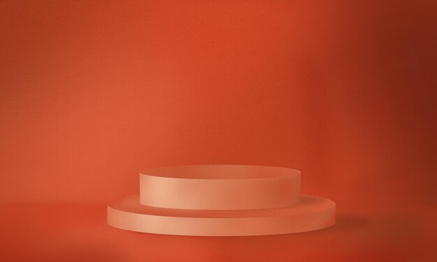 Photo orange 3d render product showcase