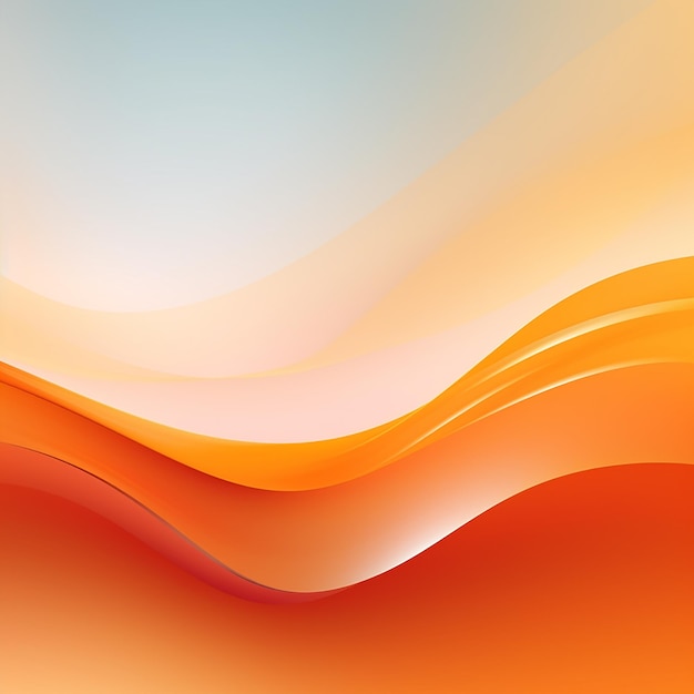 Photo of orange color abstract wave shapes background