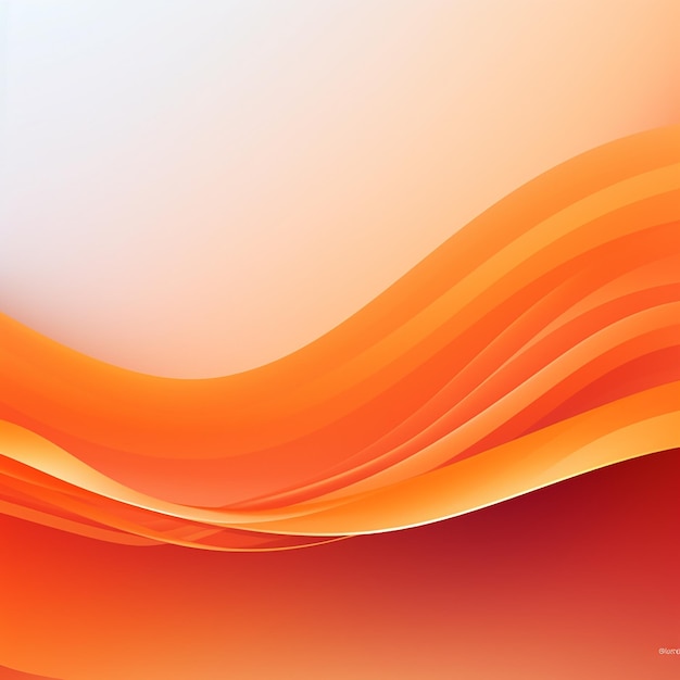 Photo of orange color abstract wave shapes background