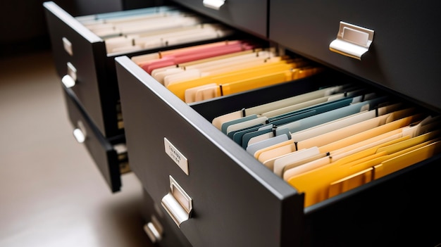 A Photo Of Organized Filing Cabinet