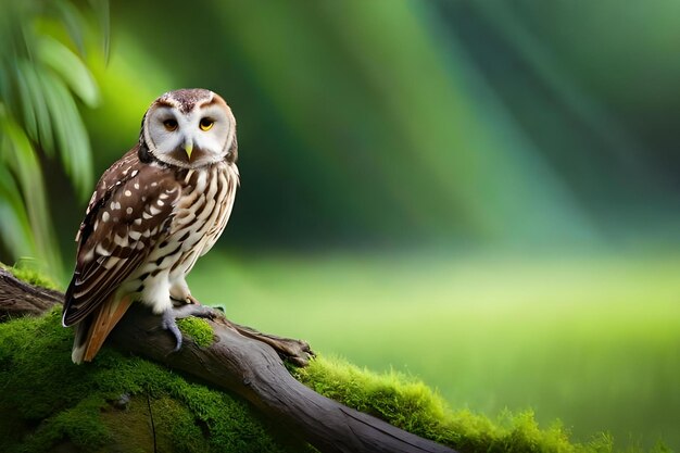 Photo owl on branch