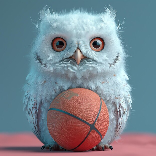 a photo of owl cartoonish character design