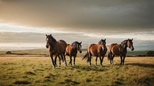 photo paard lopen op nieuw-zeeland grasveld