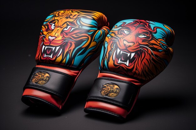 Photo photo pair of gloves for boxing sport