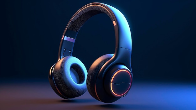 A photo of a pair of wireless Bluetooth headphones