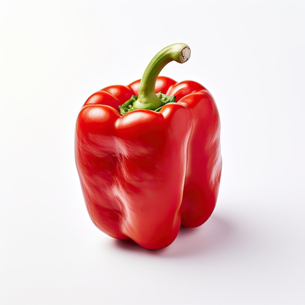 A photo of a paprika vegetable realistic white background generated by artificial intelligence