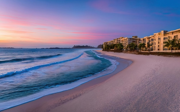 Photo of paradise beach during the day with sunset