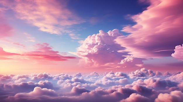 Photo pastel background of sky in feminine style