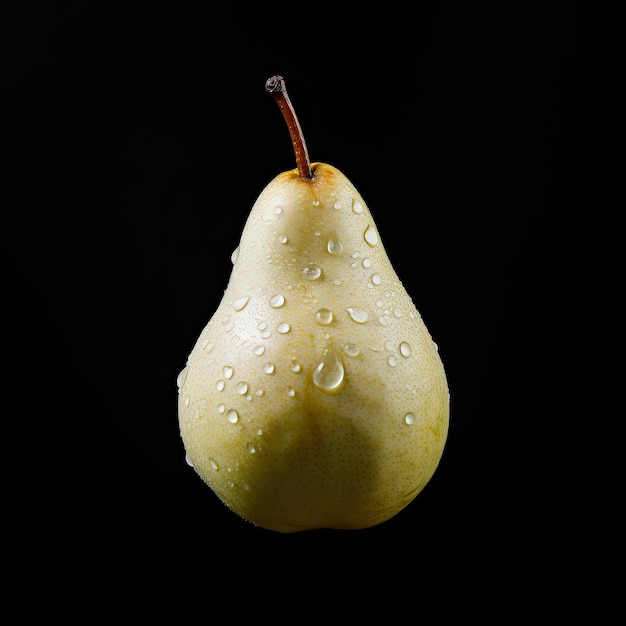 Photo photo of a pear fruit in black background