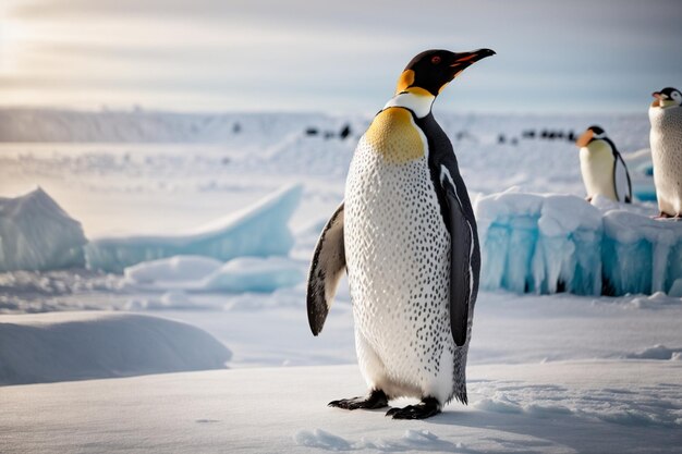 Photo penguin in arctic