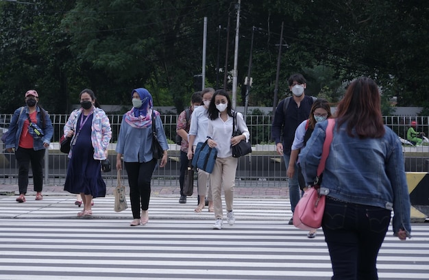 Photo of people crossing at zebra crossing