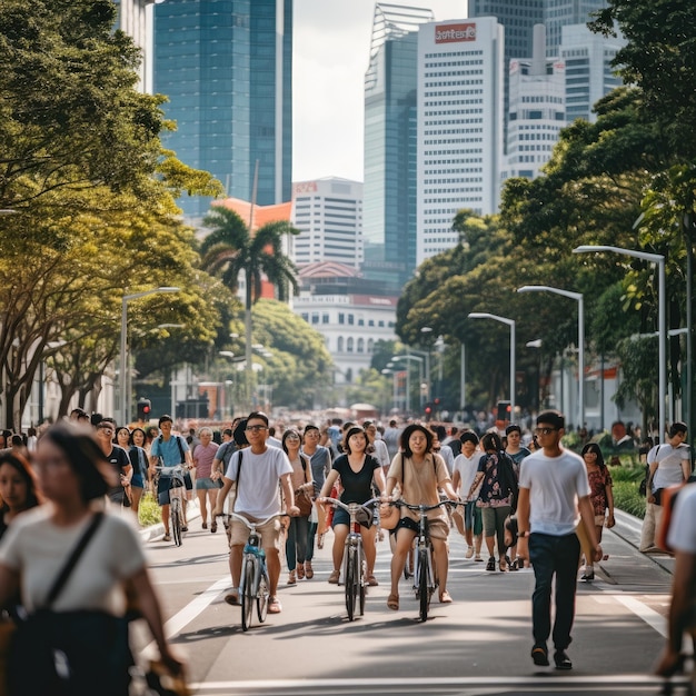 Foto foto di persone a singapore
