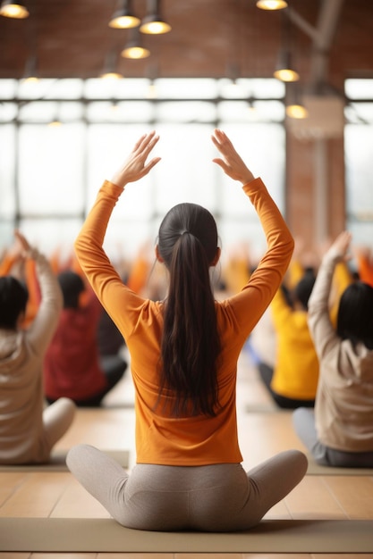 Photo photo of person doing yoga