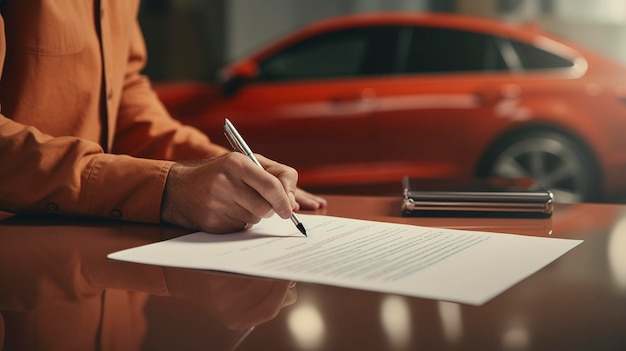 A photo of a person receiving a car insurance quote