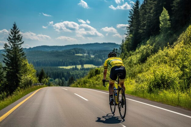 Photo a person riding bicycle