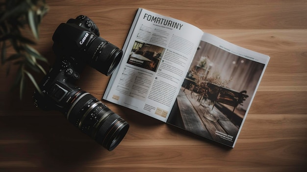 Photo a photo of a photography magazine